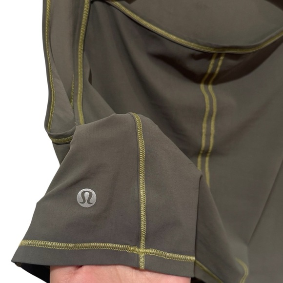 LuLuLemon Olive Green Mesh Detail Athletic Tennis Pickleball Crop Tank Size S/M - Picture 7 of 9